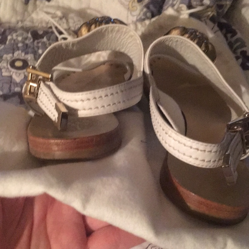 Versace White and Gold Sandals - Picture 2 of 6
